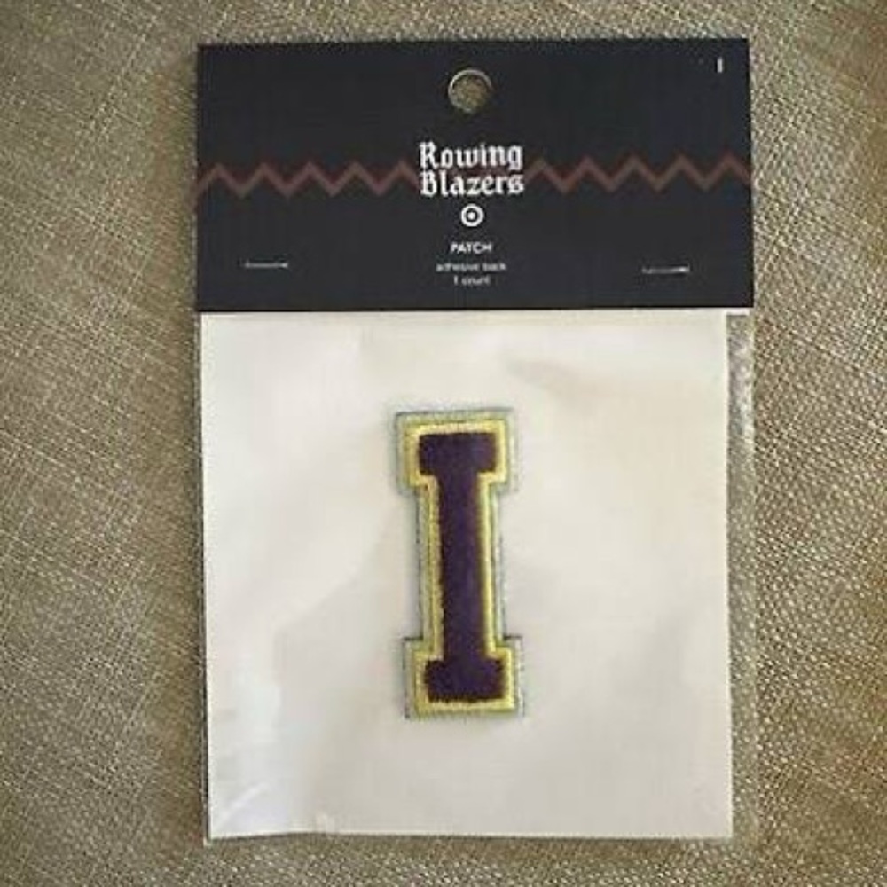 Rowing Blazers Purple and Yellow Letter Patch